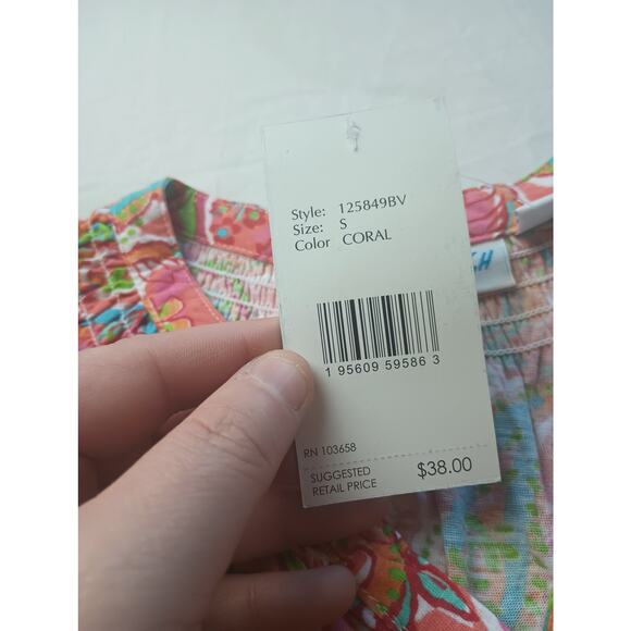 Kiwi fresh Paisley dopamine Tank Top Blouse Women Size Small NWT - Picture 4 of 6